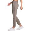 image:imageRBX Womens Ankle Pant Quick Drying Lightweight Stretch Woven FlatFront Straight Leg PantsRibbed Side Driftwood