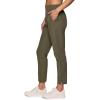 image:imageRBX Womens Ankle Pant Quick Drying Lightweight Stretch Woven FlatFront Straight Leg PantsRibbed Side Olive