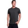 image:imageRBX Active Mens Athletic Performance Workout Gym Running Short Sleeve Crewneck TShirtShadow Stripe Charcoal