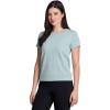 image:imageRBX Active Womens Mesh Workout Top Short Sleeve Crewneck Quick Drying Running TShirt with Breathable FabricSea Grass