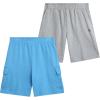 image:imageRBX Boys Active Shorts  2 Pack Breathable Performance Fleece Athletic Shorts with Functional Pockets Sizes 816Light Blue CargoGrey Heather