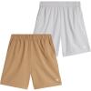 image:imageRBX Boys Athletic Shorts  2 Pack Breathable Athletic Performance Woven Basketball Shorts for Boys with Elastic WaistbandGrey Twill