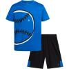 image:imageRBX Boys Athletic Shorts Set  2 Piece Performance Stretch Graphic TShirt and Active Gym Shorts Set for Boys Sizes 812Blue Baseball