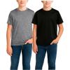 image:imageRBX Boys Tshirts  2 Pack Dry Fit Crewneck Short Sleeve Boys Athletic Shirts Kids Activewear Sports Sizes 416BlackCharcoal