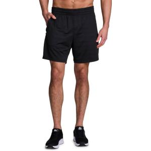 image:imageRBX Active Mens Gym Shorts Moisture Wicking Quick Drying Jersey Running Workout Shorts with PocketsPerforated Dot Black