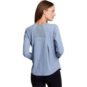 image:imageRBX Active Womens Long Sleeve Ventilated Mesh Lightweight Running Workout Crewneck TShirtCelestial Blue