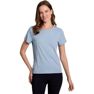 image:imageRBX Active Womens Mesh Workout Top Short Sleeve Crewneck Quick Drying Running TShirt with Breathable FabricCelestial Blue