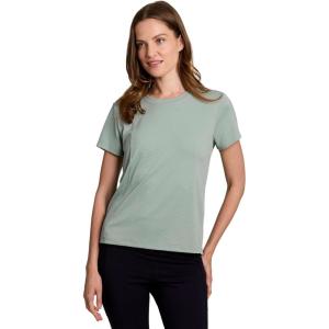 image:imageRBX Active Womens Mesh Workout Top Short Sleeve Crewneck Quick Drying Running TShirt with Breathable FabricLight Oregano Green