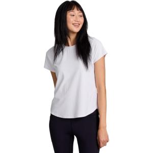 image:imageRBX Active Womens Mesh Workout Top Short Sleeve Crewneck Quick Drying Running TShirt with Breathable FabricShadow Stripe White