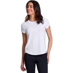 image:imageRBX Active Womens Mesh Workout Top Short Sleeve Crewneck Quick Drying Running TShirt with Breathable FabricTexture White