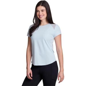 image:imageRBX Active Womens Workout Top with Mesh Panels Breathable Quick Drying Gym Running TShirt with Plus SizesBlue Sky