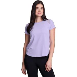 image:imageRBX Active Womens Workout Top with Mesh Panels Breathable Quick Drying Gym Running TShirt with Plus SizesJacaranda Purple