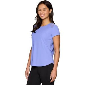 image:imageRBX Active Womens Workout Top with Mesh Panels Breathable Quick Drying Gym Running TShirt with Plus SizesPeriwinkle