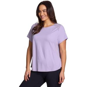 image:imageRBX Active Womens Workout Top with Mesh Panels Breathable Quick Drying Gym Running TShirt with Plus SizesPurple Thistle