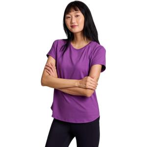 image:imageRBX Active Womens Workout Top with Mesh Panels Breathable Quick Drying Gym Running TShirt with Plus SizesViolet Purple
