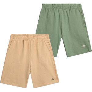 image:imageRBX Boys Active Shorts  2 Pack Breathable Performance Fleece Athletic Shorts with Functional Pockets Sizes 816Green Bay Doeskin