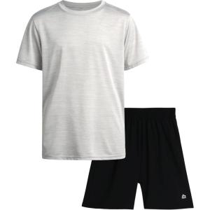 image:imageRBX Boys Athletic Shorts Set  2 Piece Active Short Sleeve Shirt and Woven Performance Running Tech Shorts for Boys 412LunarMoon Night