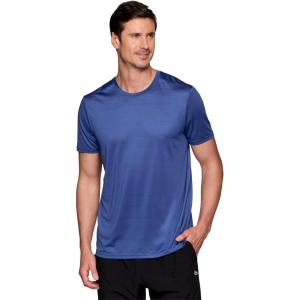 image:imageRBX Mens Workout TShirt Breathable Lightweight Stretch Jersey Moisture Wicking Quick Dry Running Training TopBlue Jacquard Heather