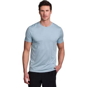 image:imageRBX Mens Workout TShirt Breathable Lightweight Stretch Jersey Moisture Wicking Quick Dry Running Training TopJacquard Light Blue
