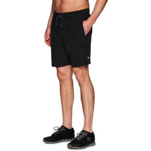 image:imageRBX Mens Woven Gym Shorts 7 Quick Drying Running Shorts with Pockets Athletic Fit XDri Moisture Wicking Training ShortsCargo Black