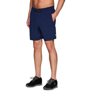 image:imageRBX Mens Woven Gym Shorts 7 Quick Drying Running Shorts with Pockets Athletic Fit XDri Moisture Wicking Training ShortsCargo Navy