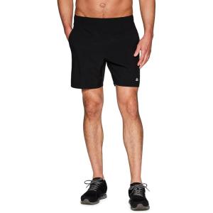 image:imageRBX Mens Woven Gym Shorts 7 Quick Drying Running Shorts with Pockets Athletic Fit XDri Moisture Wicking Training ShortsLaser Cut Black