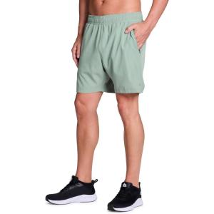 image:imageRBX Mens Woven Gym Shorts 7 Quick Drying Running Shorts with Pockets Athletic Fit XDri Moisture Wicking Training ShortsMesh Yoke Sage