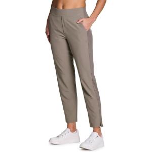 image:imageRBX Womens Ankle Pant Quick Drying Lightweight Stretch Woven FlatFront Straight Leg PantsRibbed Side Driftwood