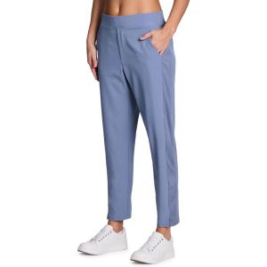 image:imageRBX Womens Ankle Pant Quick Drying Lightweight Stretch Woven FlatFront Straight Leg PantsRibbed Side Misty Blue