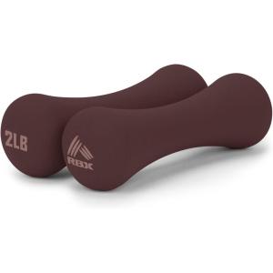 image:imageRBX 4LB Hand Weights 2LB each Neoprene Hand Weights for Home Workouts Cardio amp Strength Training Home Gym EquipmentBrown