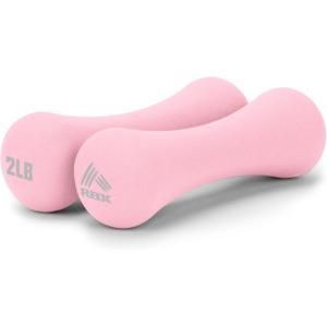 image:imageRBX 4LB Hand Weights 2LB each Neoprene Hand Weights for Home Workouts Cardio amp Strength Training Home Gym EquipmentLight Pink