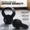 image:imageRBX Neoprene Kettlebell Wide Handle Iron Core Flat Bottom Great for All Fitness LevelsBlack