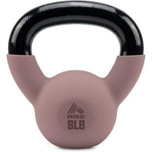 image:imageRBX Neoprene Kettlebell Wide Handle Iron Core Flat Bottom Great for All Fitness LevelsRose Gold