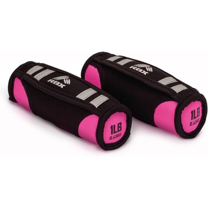 image:imageRBX 2lb Walking Weights Pair 1lb Each Soft Hand Weights with Reflective Safety Straps Ergonomic Grip amp Breathable Fabric Add Resistance to Walking Jogging amp AerobicsBlack Pink
